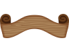木の板（リボン型）