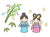 織姫と彦星　笹飾り