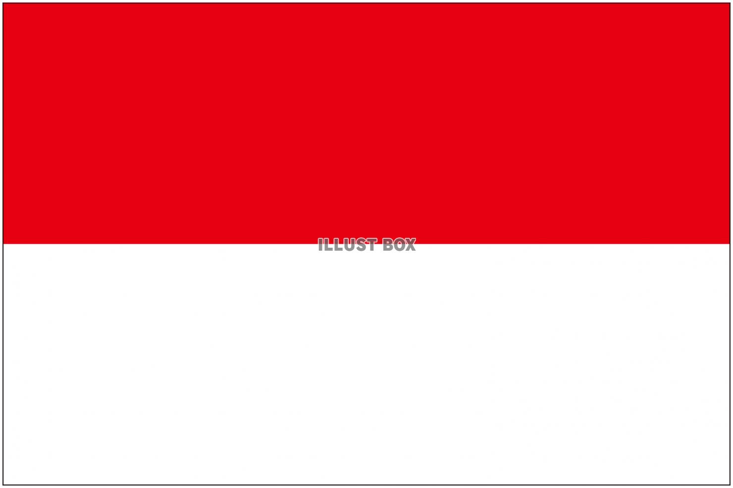 無料イラスト インドネシアの国旗