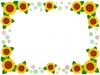 向日葵フレーム花模様飾り枠素材イラスト