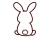 かわいい白いウサギ　後姿