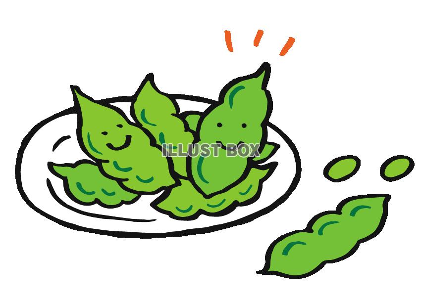 無料イラスト 枝豆食べよう