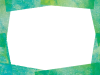 透過PNG水彩画手書きシンプル緑色背景和風フレーム額【グリーン飾り枠春夏カード】