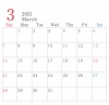 カレンダー　3月