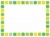 グリーン水彩手書き四角ドット柄飾り枠【黄緑色・黄色・緑色】初夏イメージフリー素材