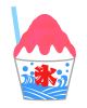 イチゴのかき氷　透過pnｇ