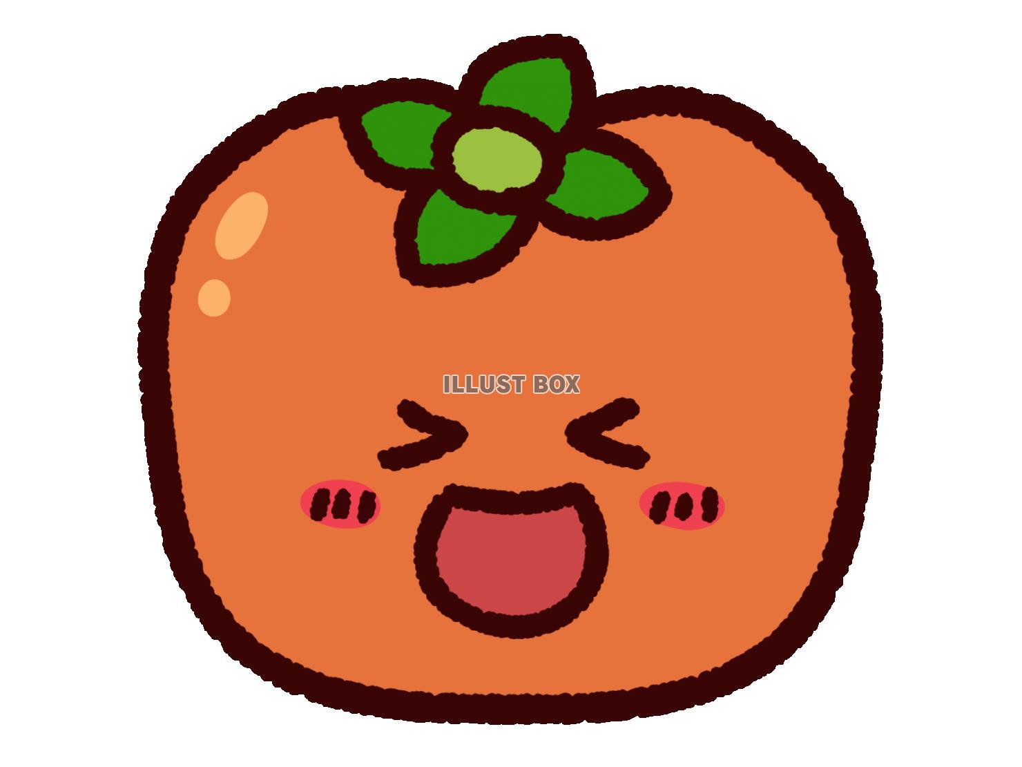 かわいい柿のキャラクター