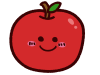 かわいいリンゴのキャラクター
