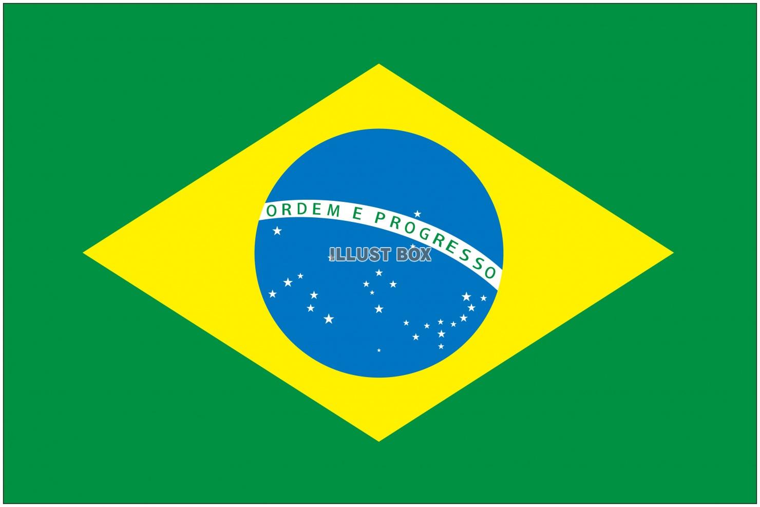 無料イラスト ブラジルの国旗