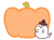 ハロウィンのおばけとカボチャフレーム