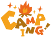 CAMP・キャンプ・ポップロゴ・英語アイコン