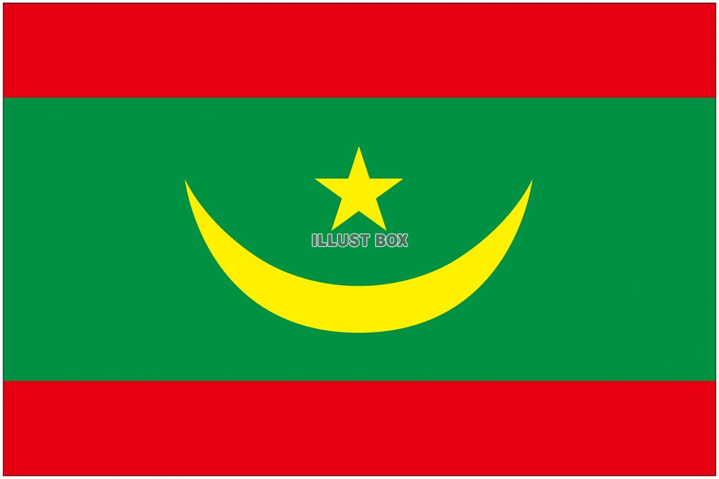 無料イラスト モーリタニアの国旗