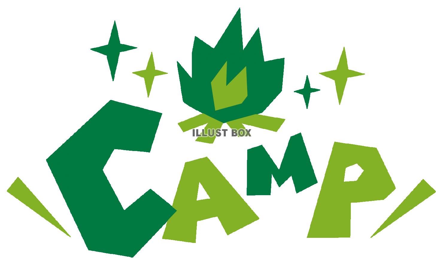 CAMP・キャンプ・ポップロゴ・英語アイコン