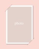 シンプルなフォトフレームカード ピンク☆壁紙