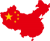 中国国旗型地図