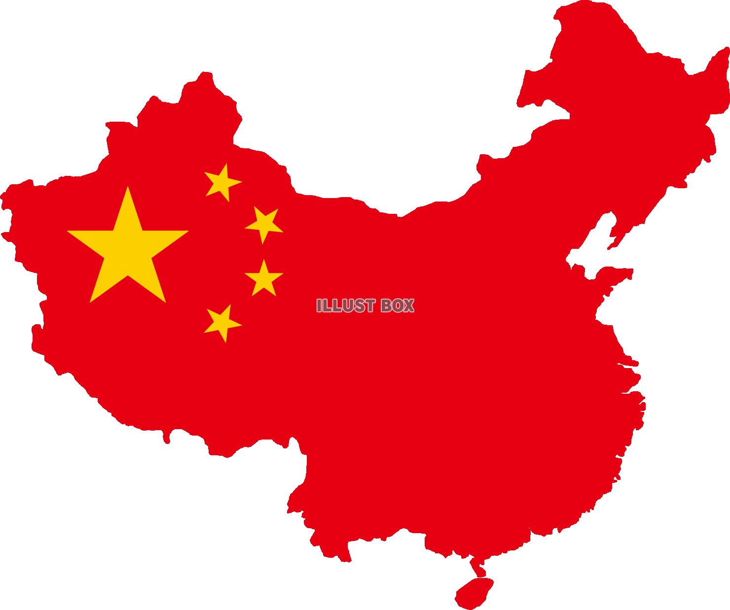 中国国旗型地図