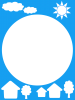 丸いフレームシンプル飾り枠素材イラスト。透過PNG