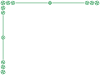 四つ葉のクローバーフレーム飾り枠イラスト。透過PNG