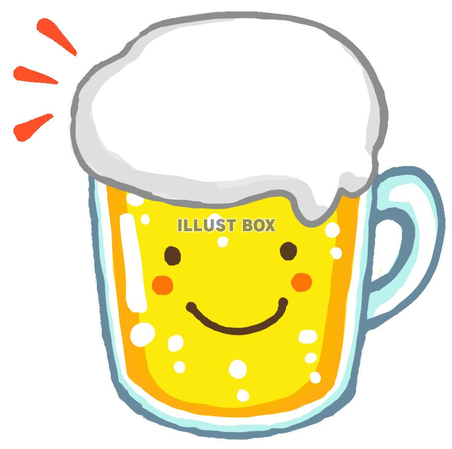 無料イラスト おいしいビール２