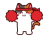 応援する三毛猫　赤組