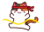 ゴールした三毛猫　赤組
