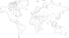 世界地図ぬり絵　白地図　国境