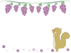 ブドウとリスのフレーム　線あり