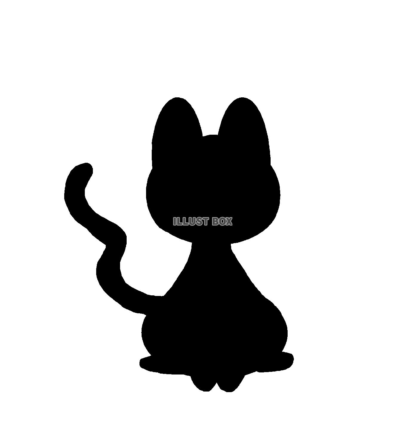 シルエット 素材 猫 イラスト無料