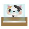 みけアクリル受付マウスシールド