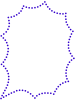 吹き出しフレームドット飾り枠素材イラスト。透過PNG