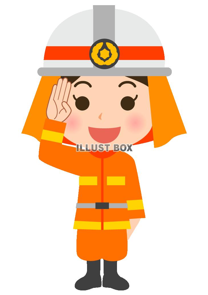 女性消防士