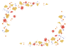 落ち葉と音符のフレーム