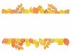 紅葉葉っぱ秋落葉ライン冬枯葉和風水彩風植物飾り橙見出しタイトルバック無料イラスト