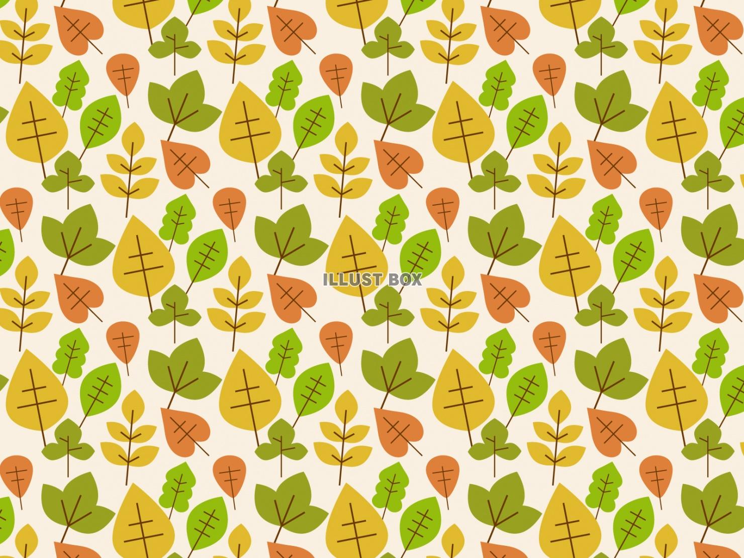 秋のパターン背景素材　落ち葉３