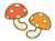 カラフルなキノコ