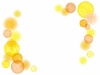 オレンジ色水彩画黄色ドット柄水玉模様可愛い装飾飾り枠秋色冬色暖かい暖色温かい背景