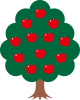 シンプルなリンゴの木