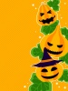 ハロウィンのおばけかぼちゃの背景（縦型）