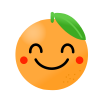 笑顔のオレンジ　透過png