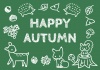 HAPPY AUTUMN チョークアート風