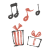 クリスマス手書き2色イラスト