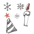 クリスマス手書き2色イラスト