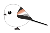 シマエナガ（日本の野鳥）　透過ＰＮＧ