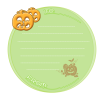 ハロウィンのサークルカード：グリーン