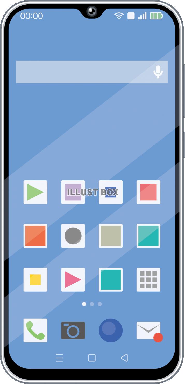 無料イラスト スマホのホーム画面