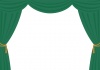 ステージカーテン　緑