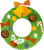 水彩風クリスマスリースイラスト
