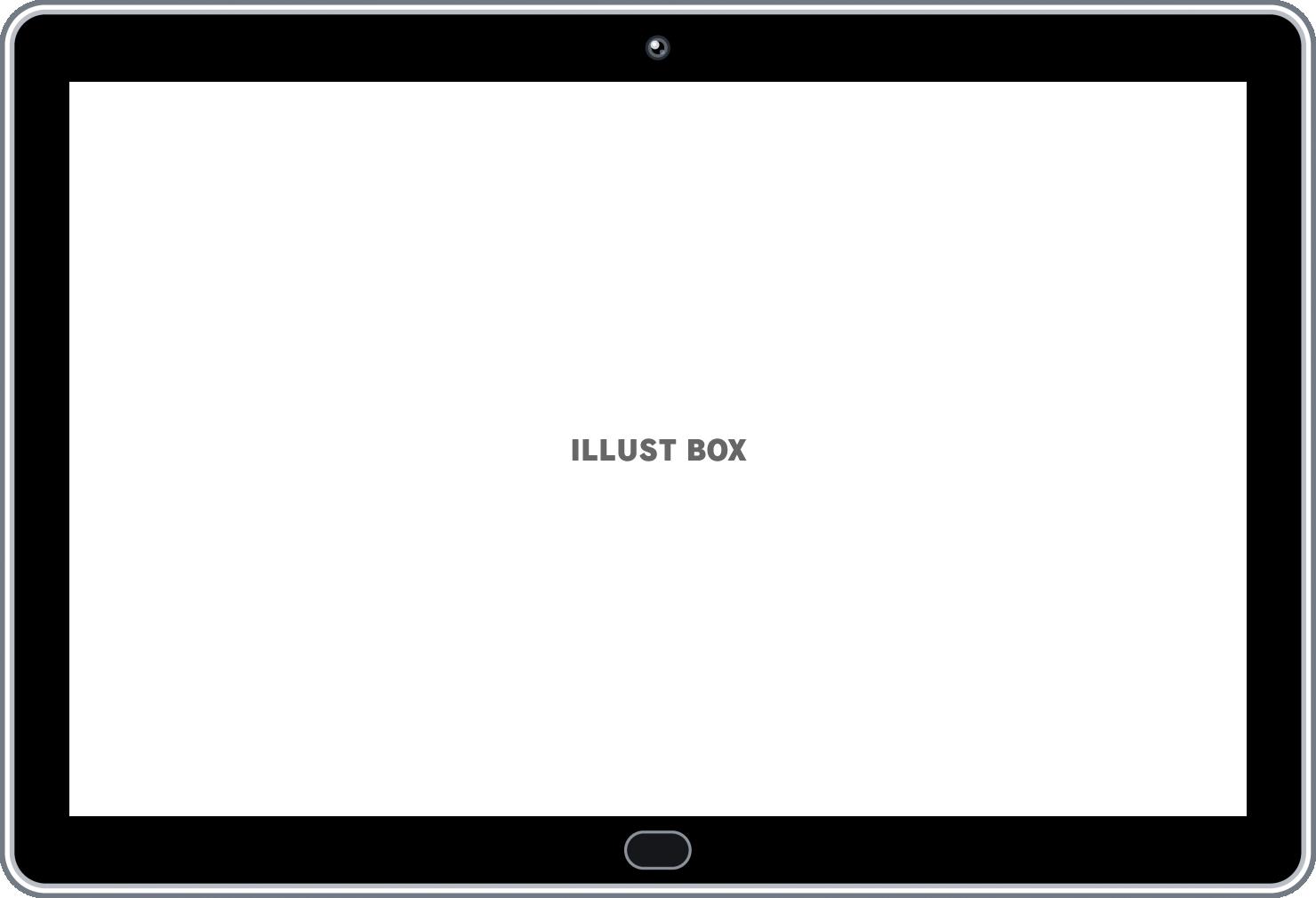無料イラスト タブレットの画面フレーム