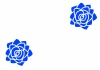 青いバラ(白の背景)