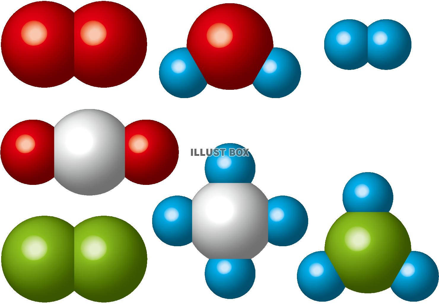 分子のイメージ　科学　理科